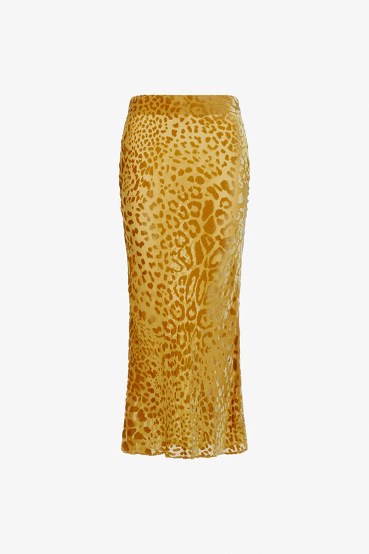 RC Jaguar Skin print devorè skirt Amarillo SWT303-4RL77