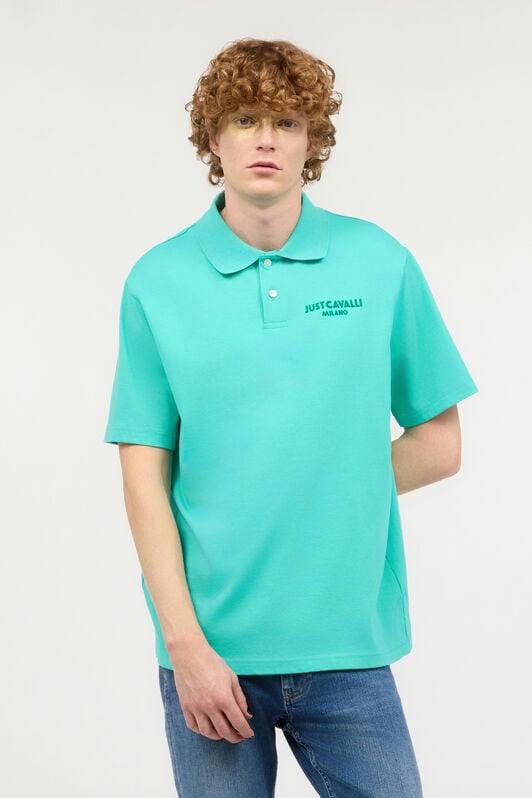 JC Polo Con Monogram JC Impunturato JC Polo Con Monogram JC Impunturato Azzurro UFT015-UF035