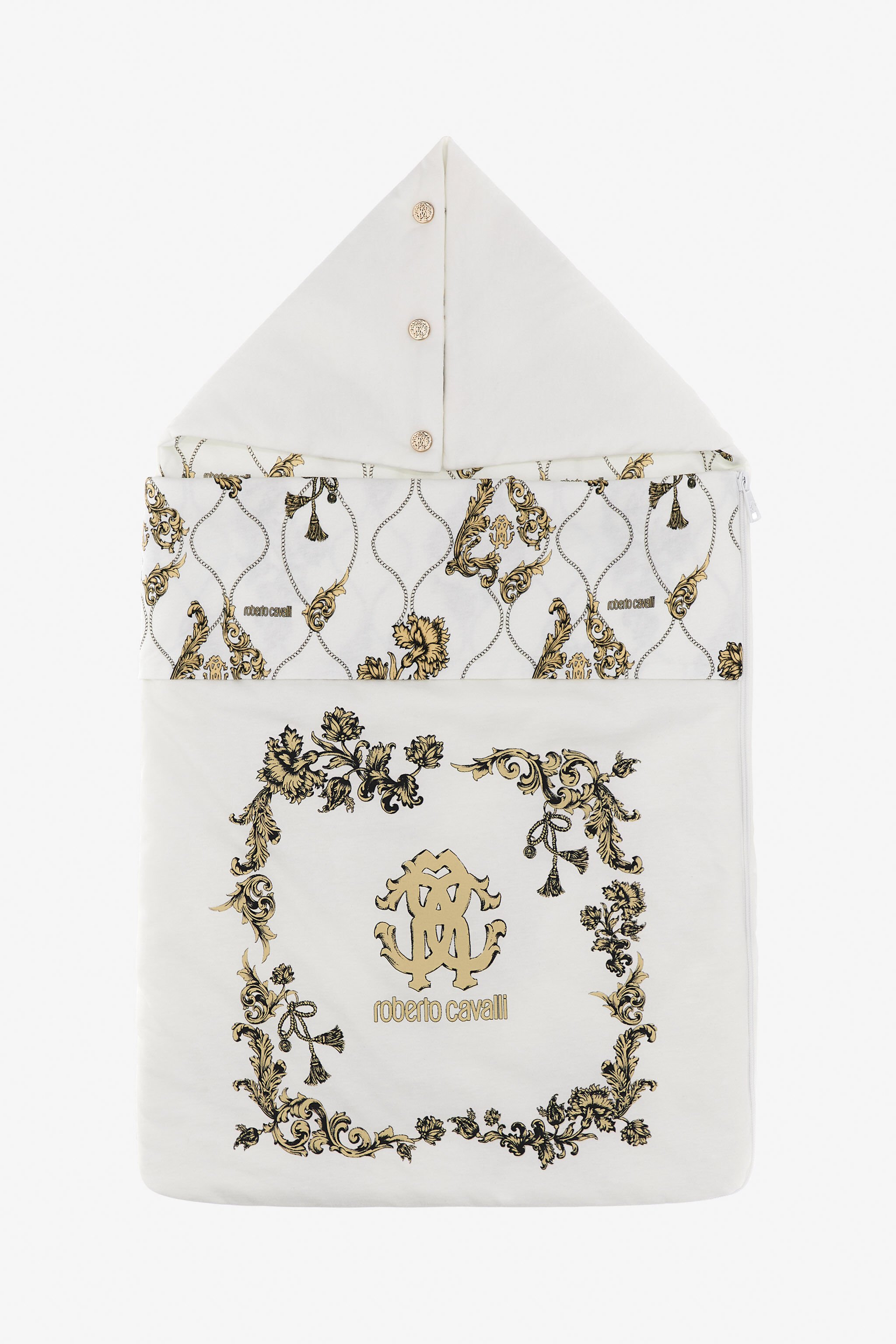 JU RC Monogram print cotton baby nest White SJT810-JD001