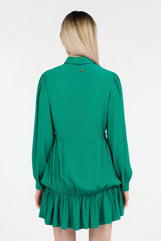 RC Green Dress Mini With Drawstring Waist MALACHITE GREEN QOT10D-VI001