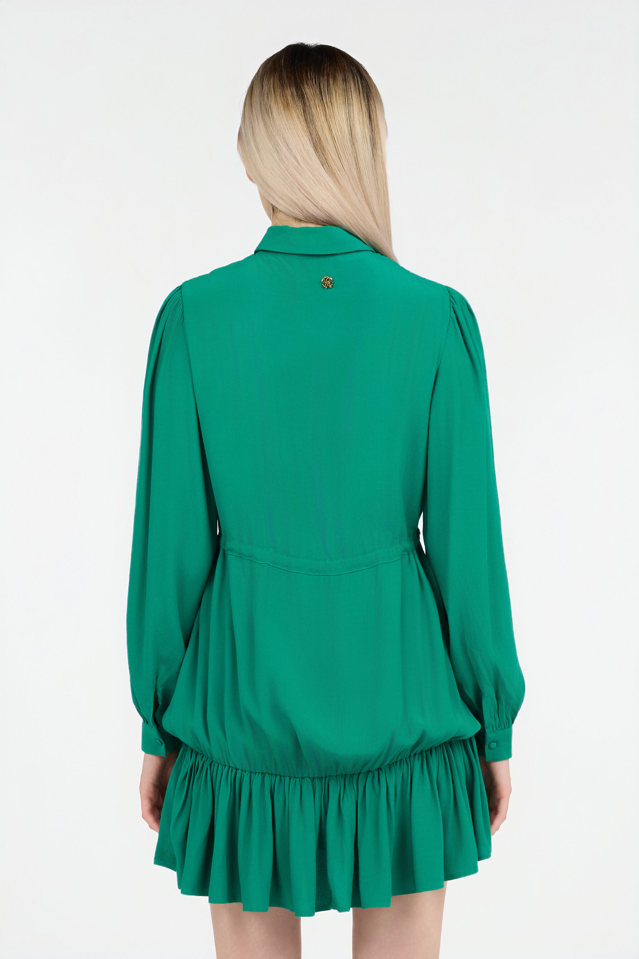 RC Green Dress Mini With Drawstring Waist MALACHITE GREEN QOT10D-VI001