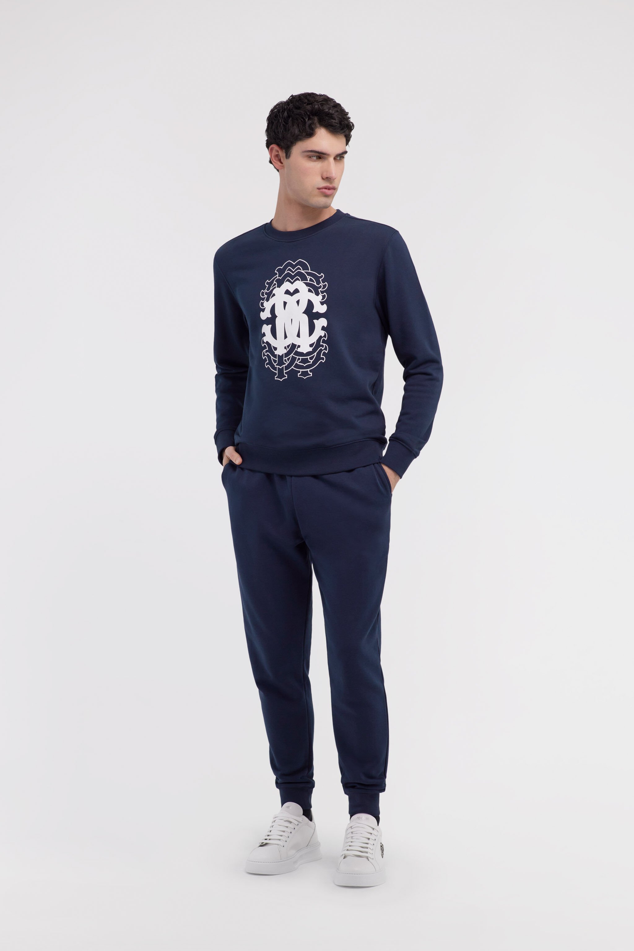 RC Printed sweatshirt Bleu foncé NOT66C-CF052