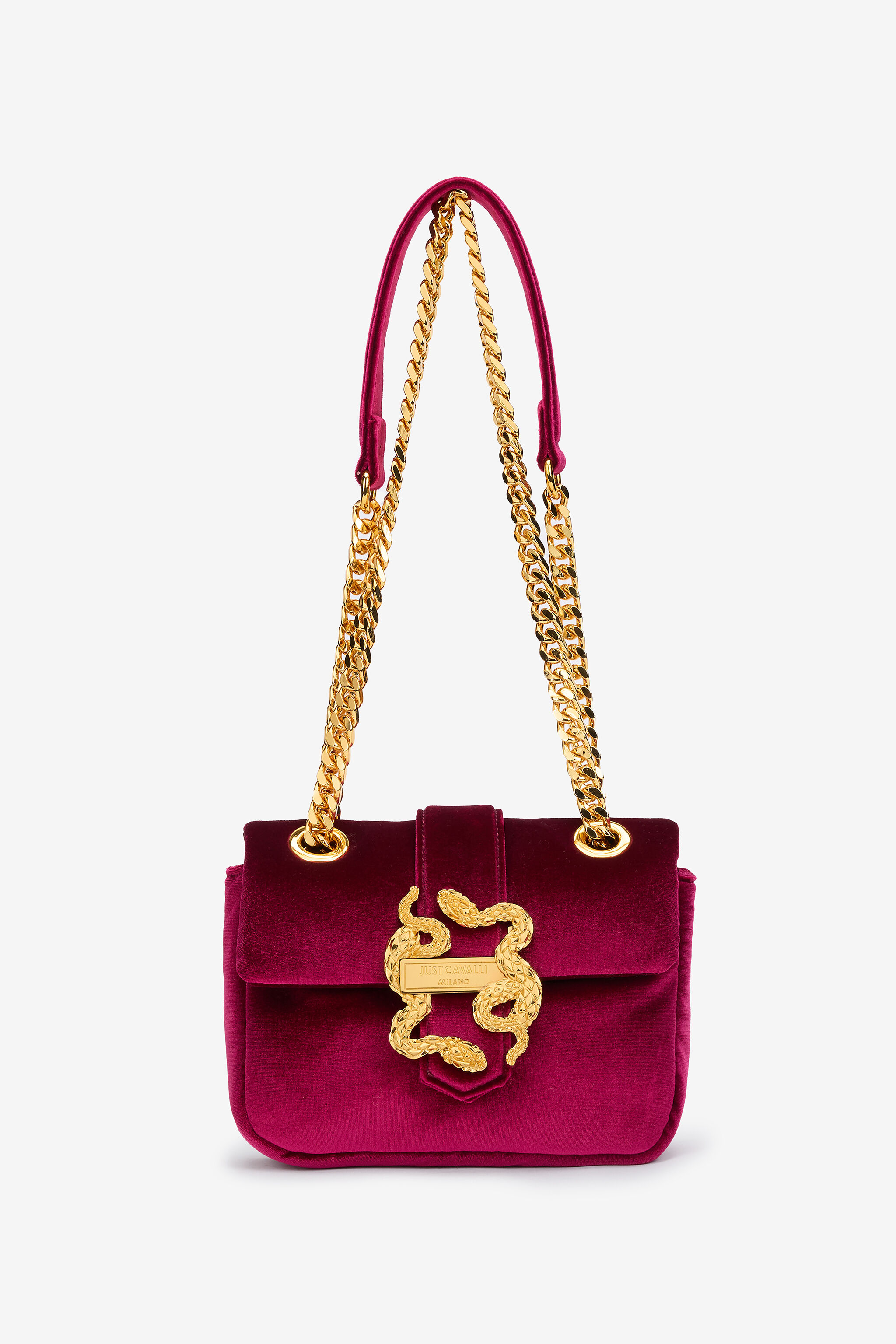 Cherry Velvet Shoulder Bag Snake Buckle in CILIEGIA for Women