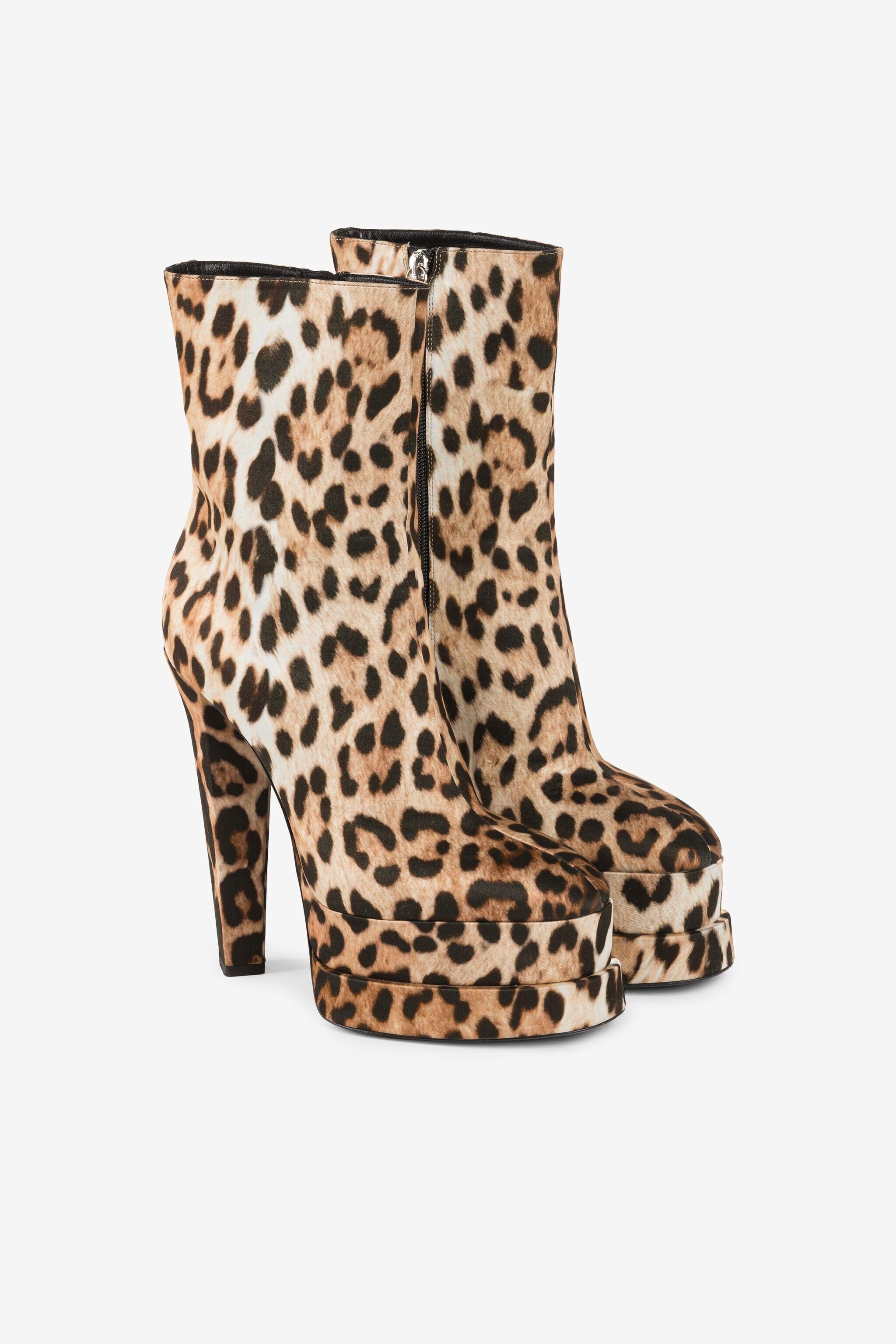 RC Jaguar-Print Platform Boots Light Brown RKS010-SE180