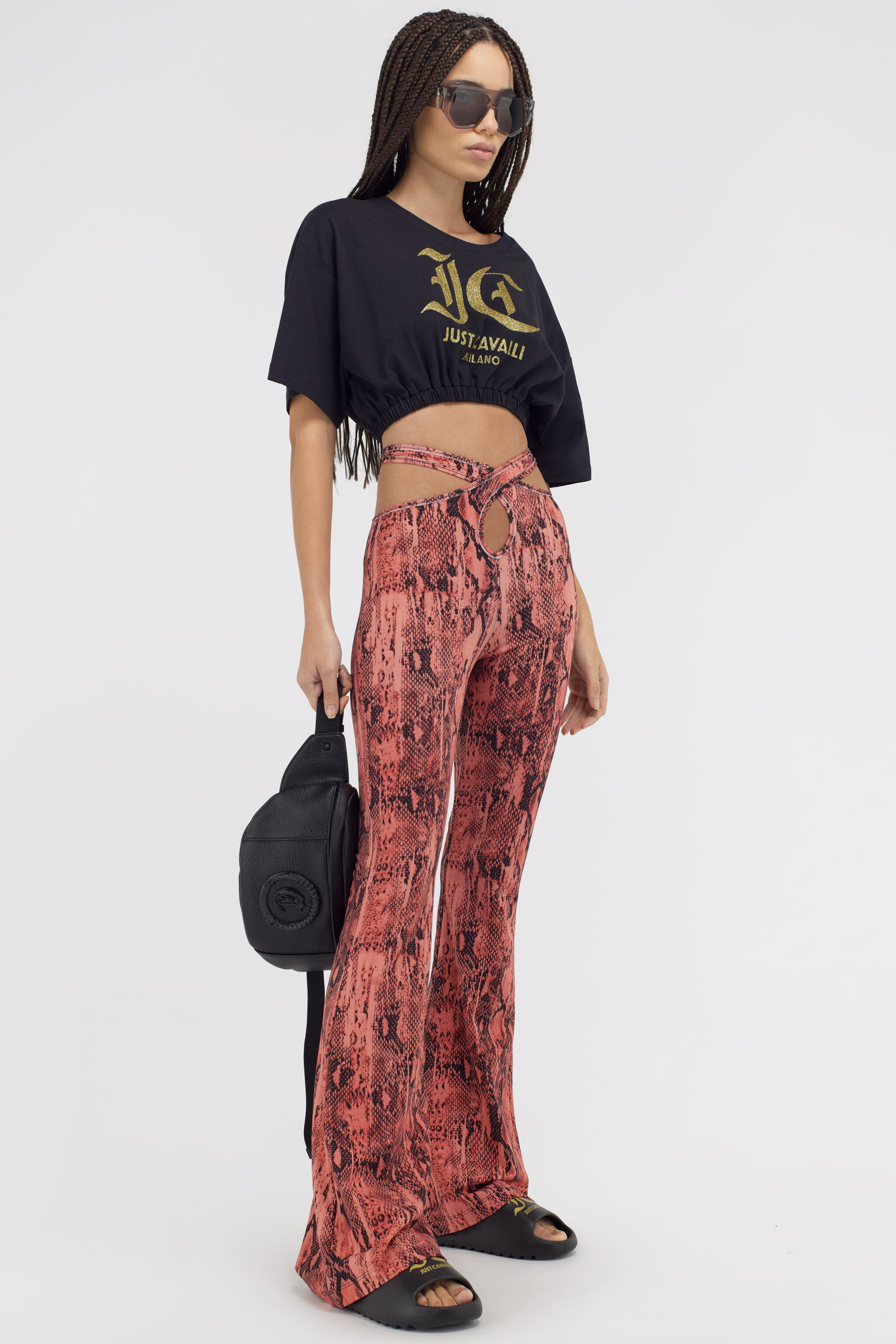 JC Just Cavalli trousers Fuchsia SFT023-SF862