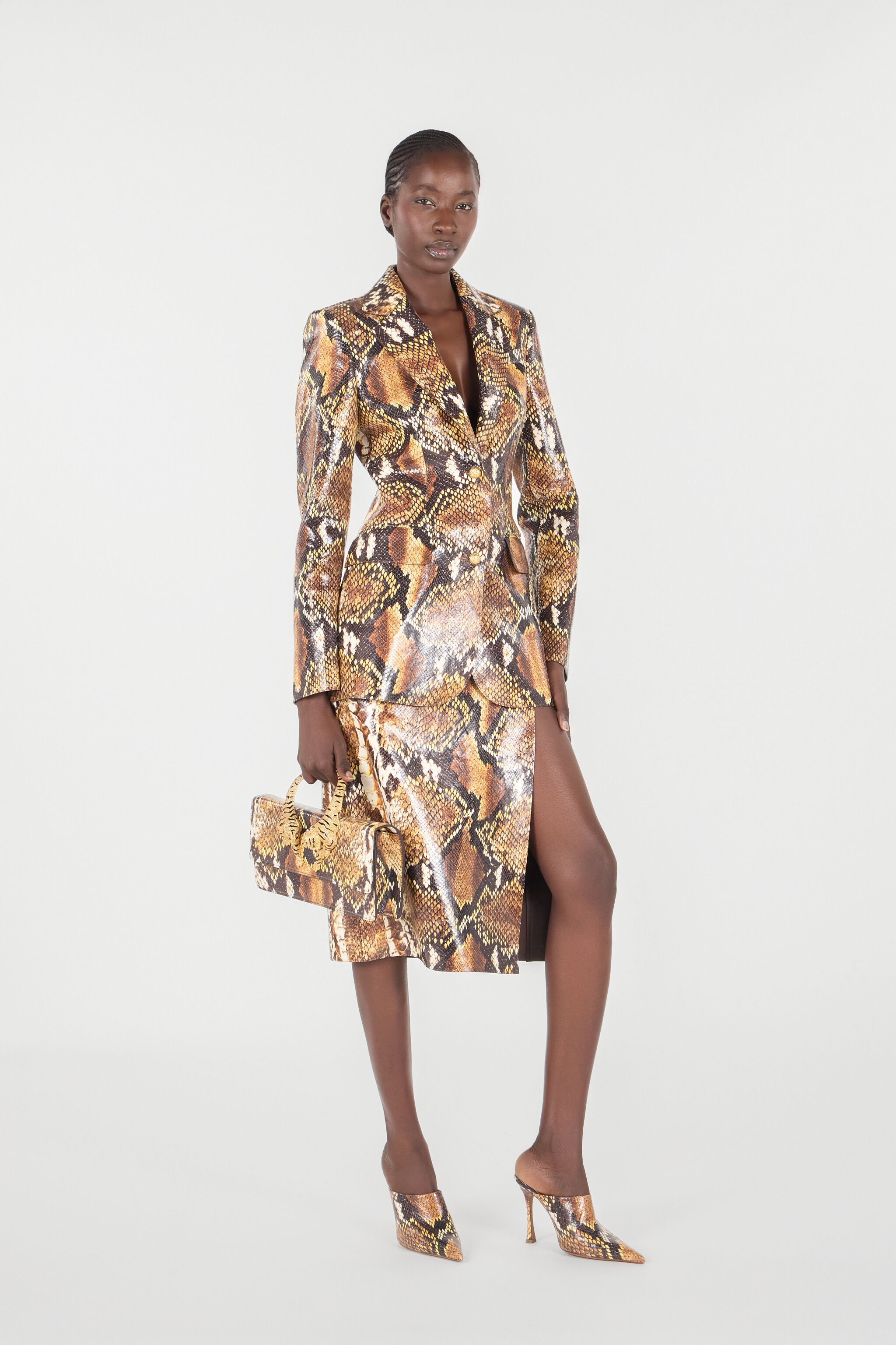 RC Python Print Jacket Brown UWP400-PN053