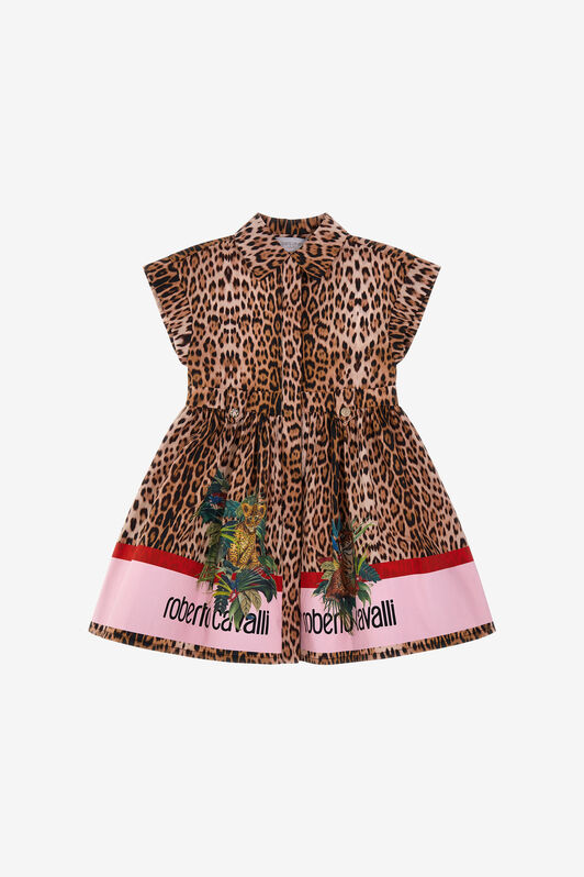 JU Jaguar Skin print dress Hellbraun SJT141-4FI97