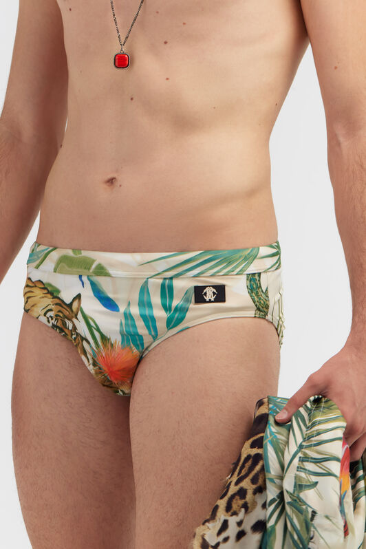 RC Jungle print swim briefs Vert SYH01A-LNF30