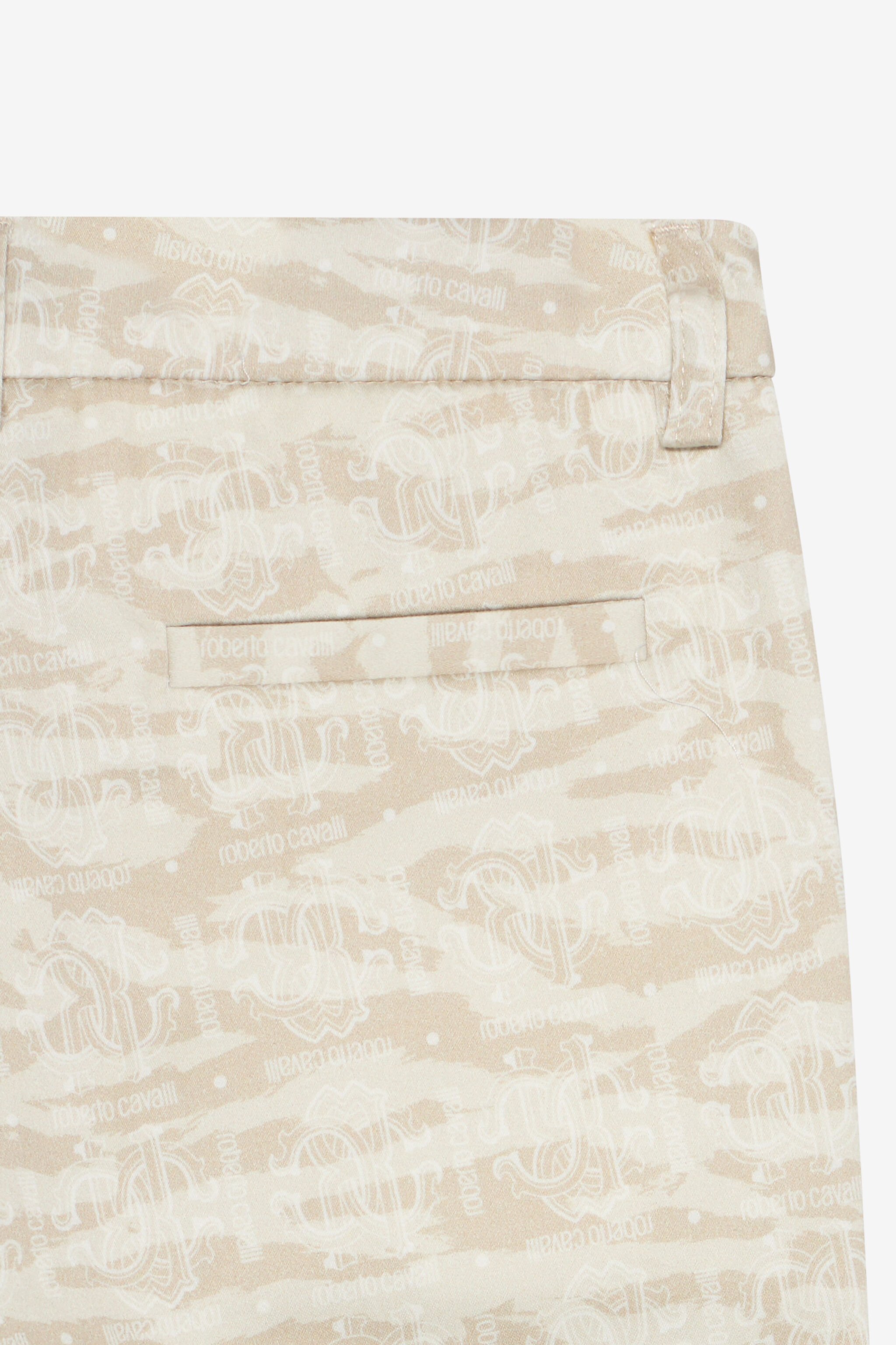 JU Pantaloni Con Stampa Tiger Skin Avorio UJT20G-6SO44