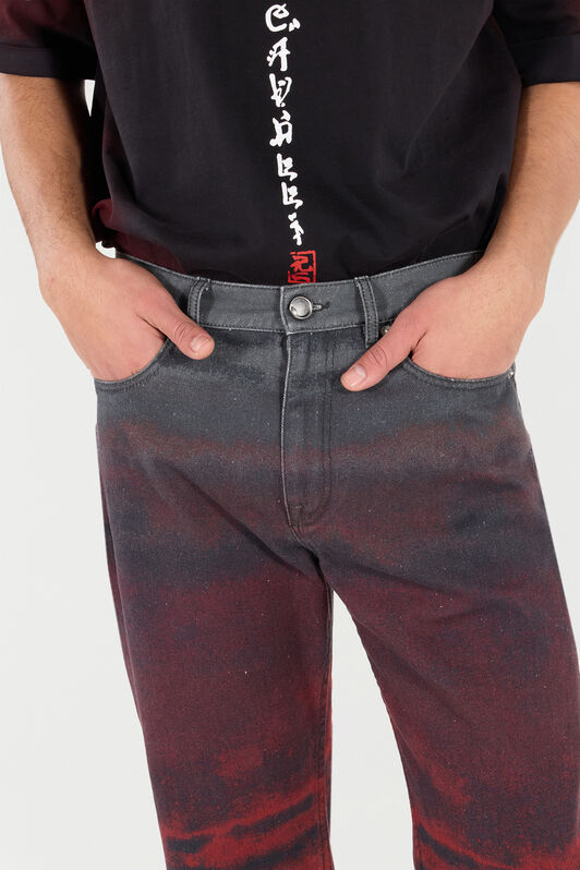 RC Jeans Con Stampa Effetto Maltinto RC Jeans Con Stampa Effetto Maltinto Nero/Rosso VNJ206-4NP69