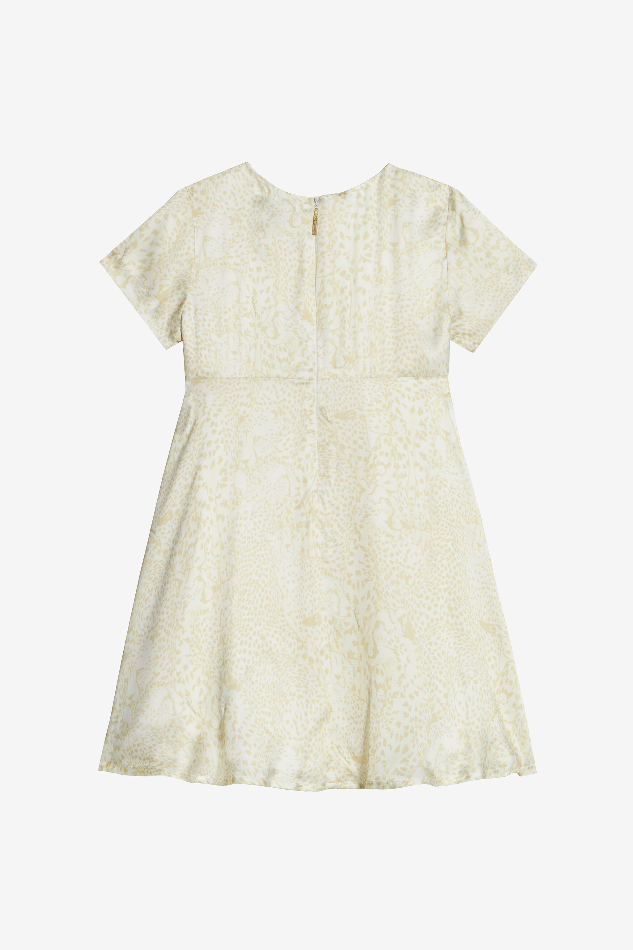 JU Dress With Cheetahs And Cheetah Skin IVORY UJT10J-6DO35