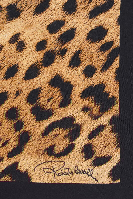 RC Silk Scarf with Jaguar Print NATURAL WKI003-OZP73