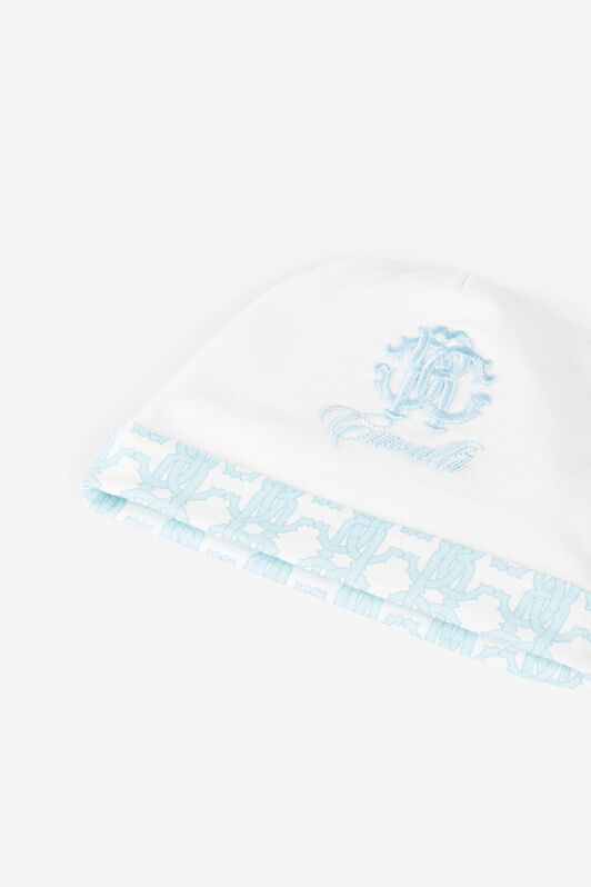 JU RC Monogram-Embroidered Babygrow Set Light blue RJT838-JD001