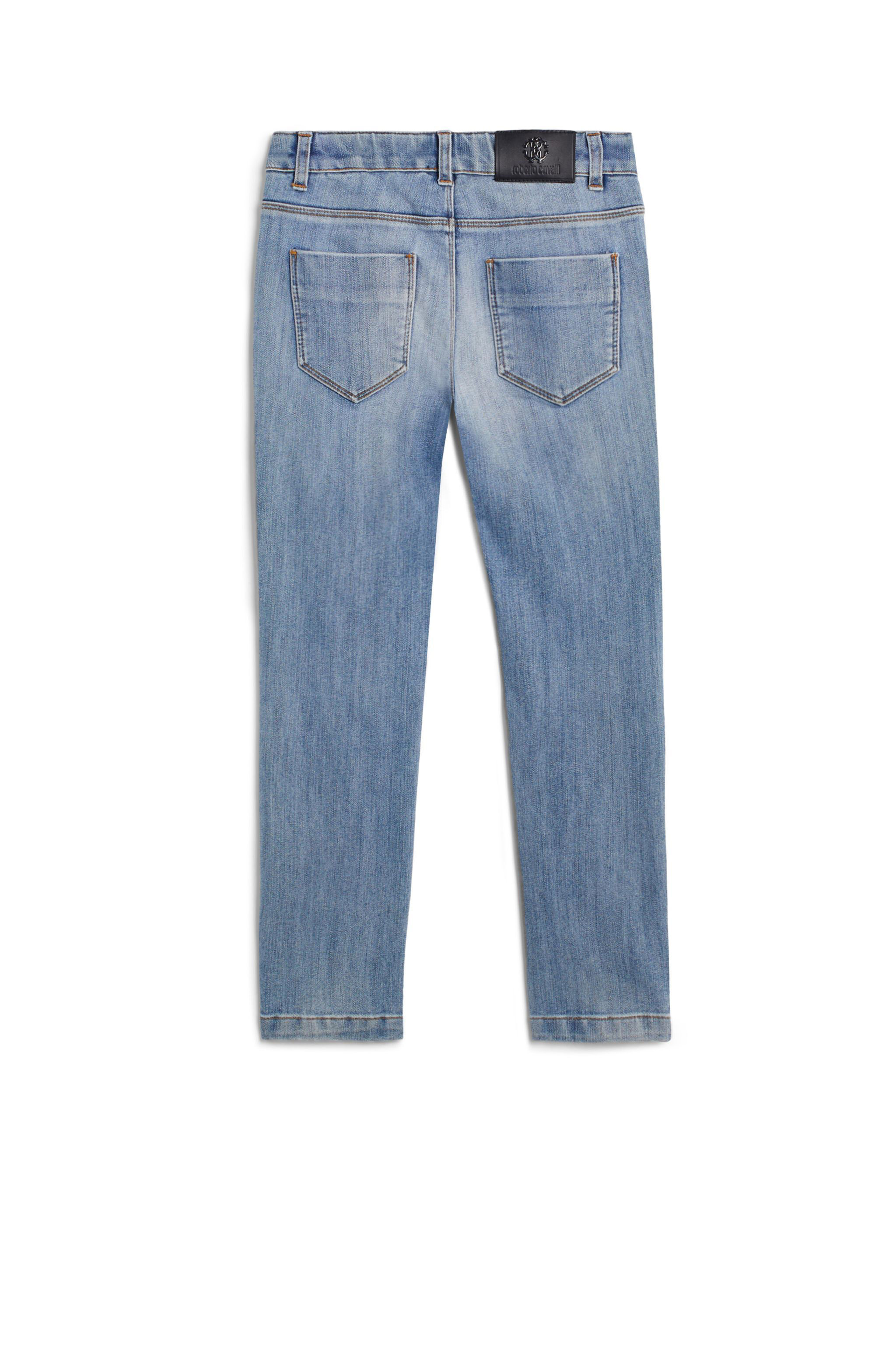JU Washed blue crystal embellished jeans LIGHT BLUE IJJ210-DS029
