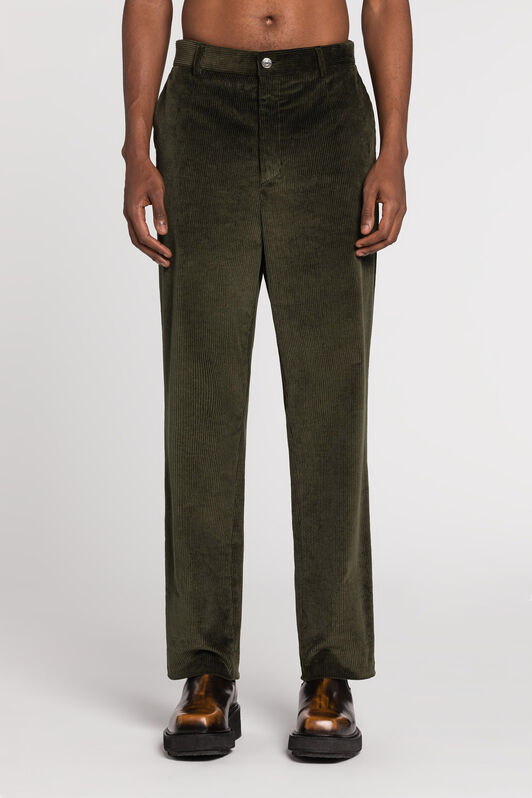 RC Logo-Embroidered Straight-Leg Trousers Dark green RRT210-VL110