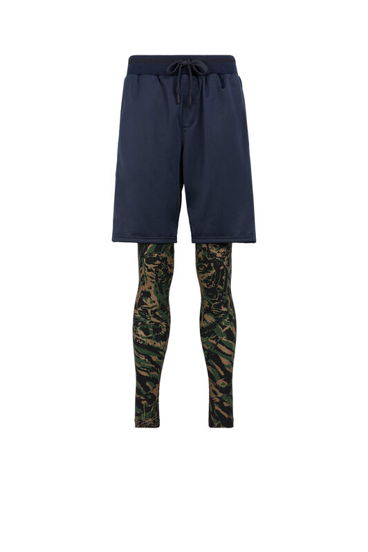 RC Camo-Print Legging Shorts Vert foncé/Noir FNLIDR-IIA05