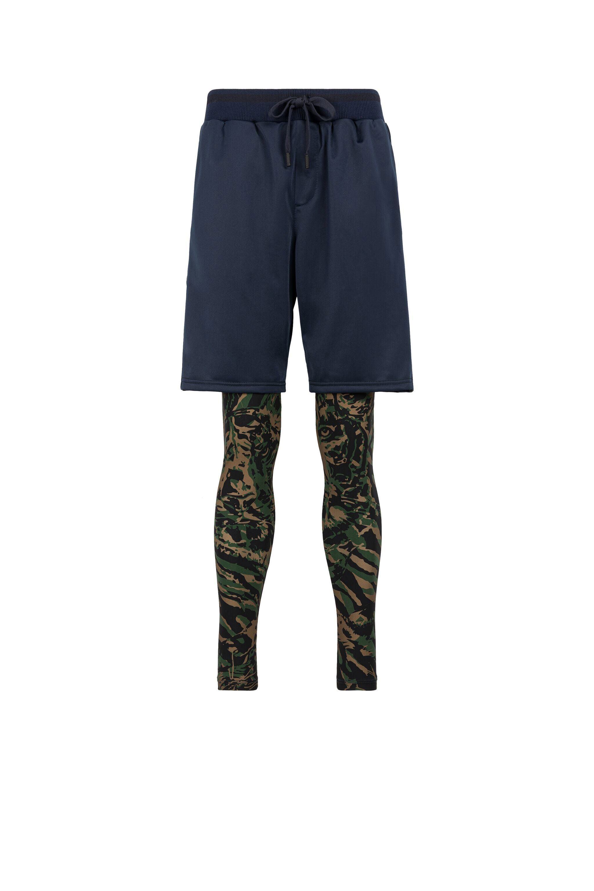 RC Camo-Print Legging Shorts Vert foncé/Noir FNLIDR-IIA05