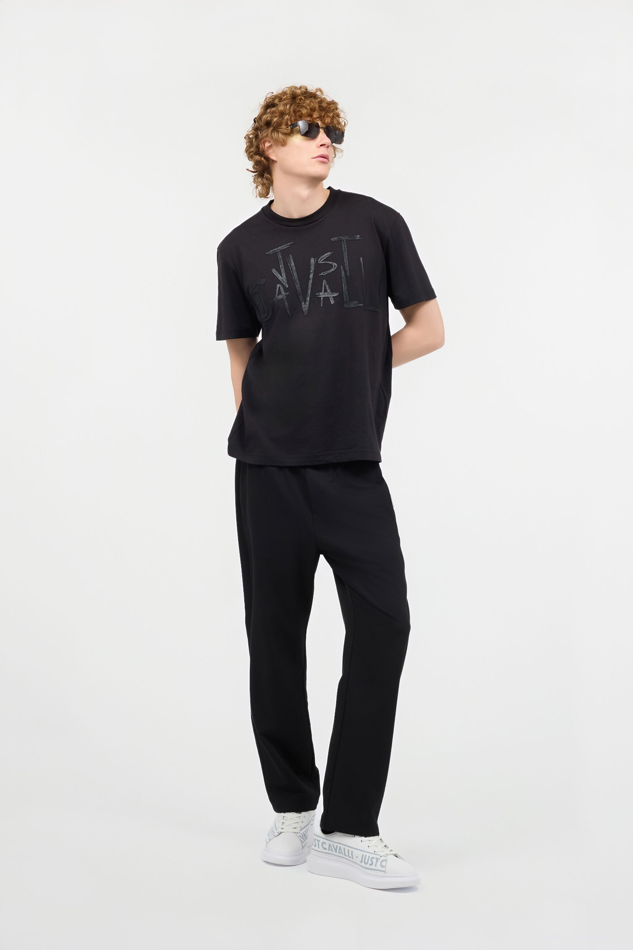 JC T-Shirt Avec Logo Assorti Noir UFT055-UF075