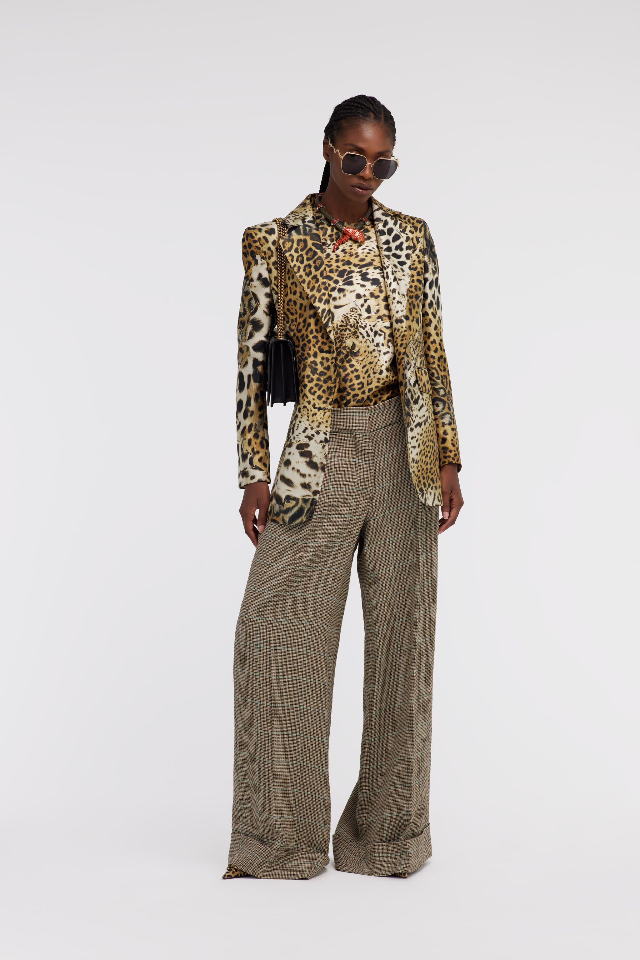 RC T-shirt with Jaguar Skin print Light Brown SKT644-4QG34