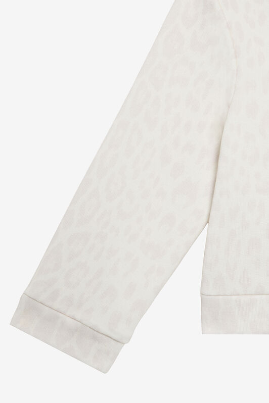 JU Ivory Sweatshirt with Jaguar Skin Details AVORY VJT691-5OO52