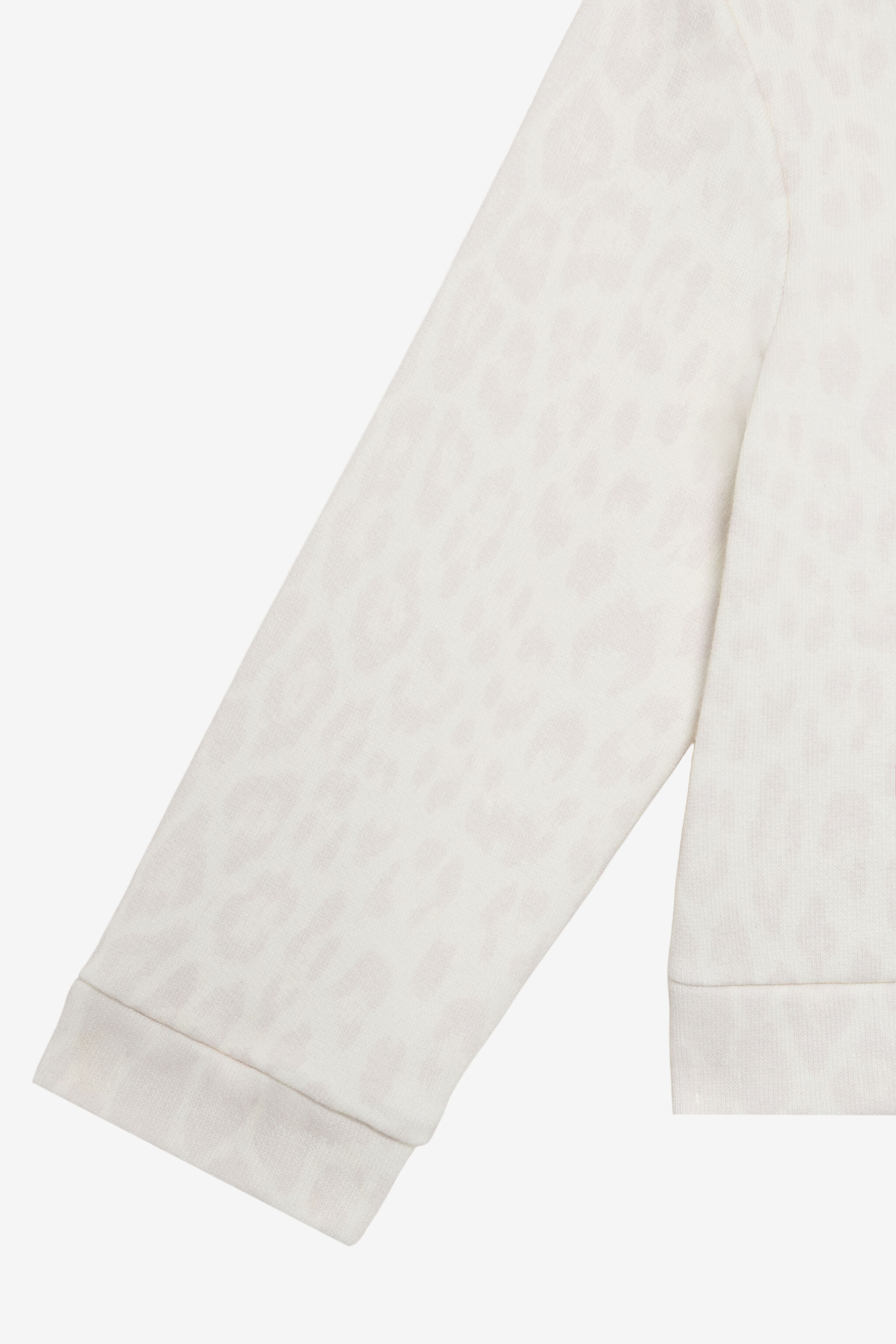 JU Ivory Sweatshirt with Jaguar Skin Details AVORY VJT691-5OO52