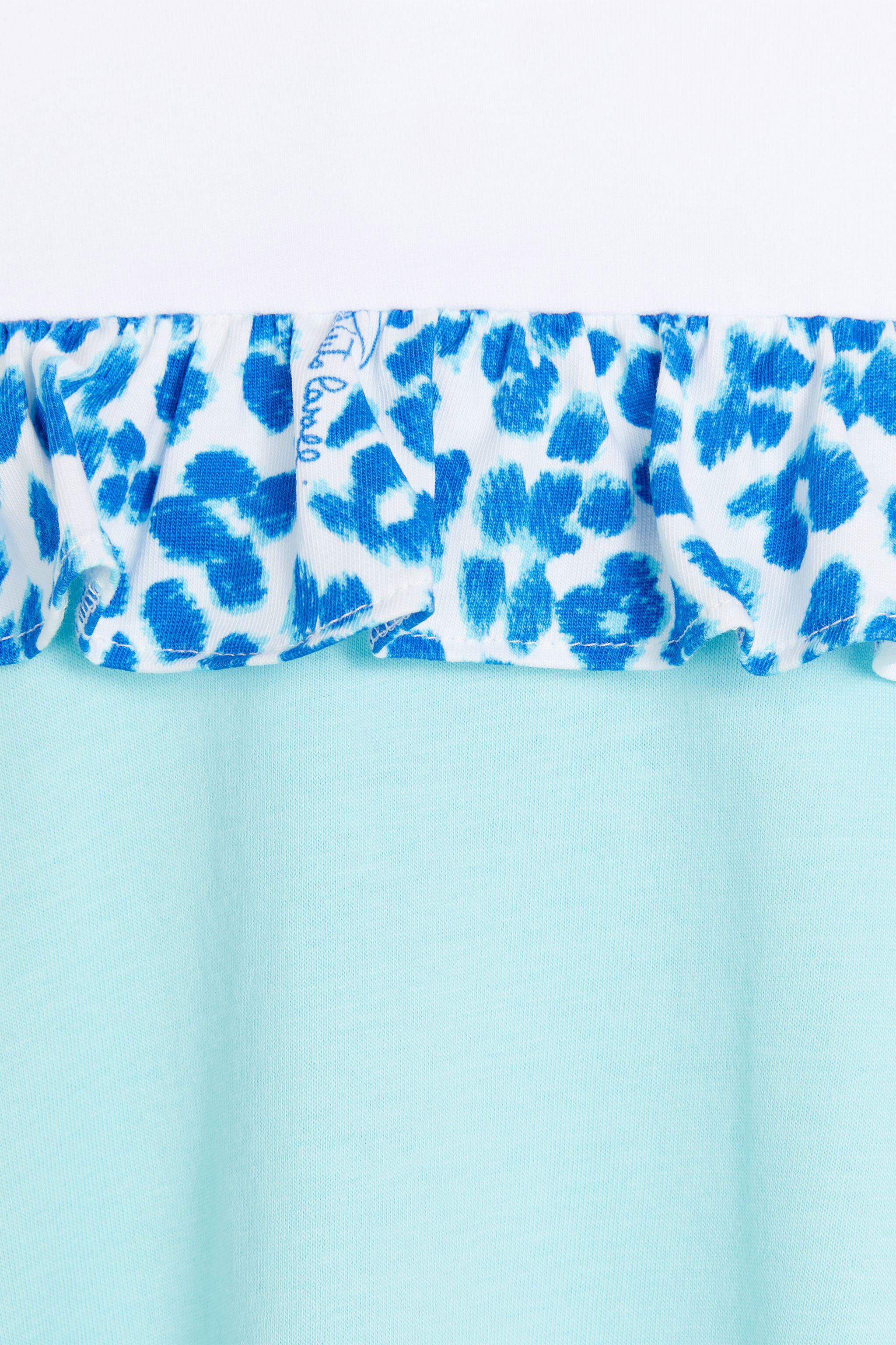 JU Robe à logo et imprimé Leopard BLUE TEINT MJT152-JV025