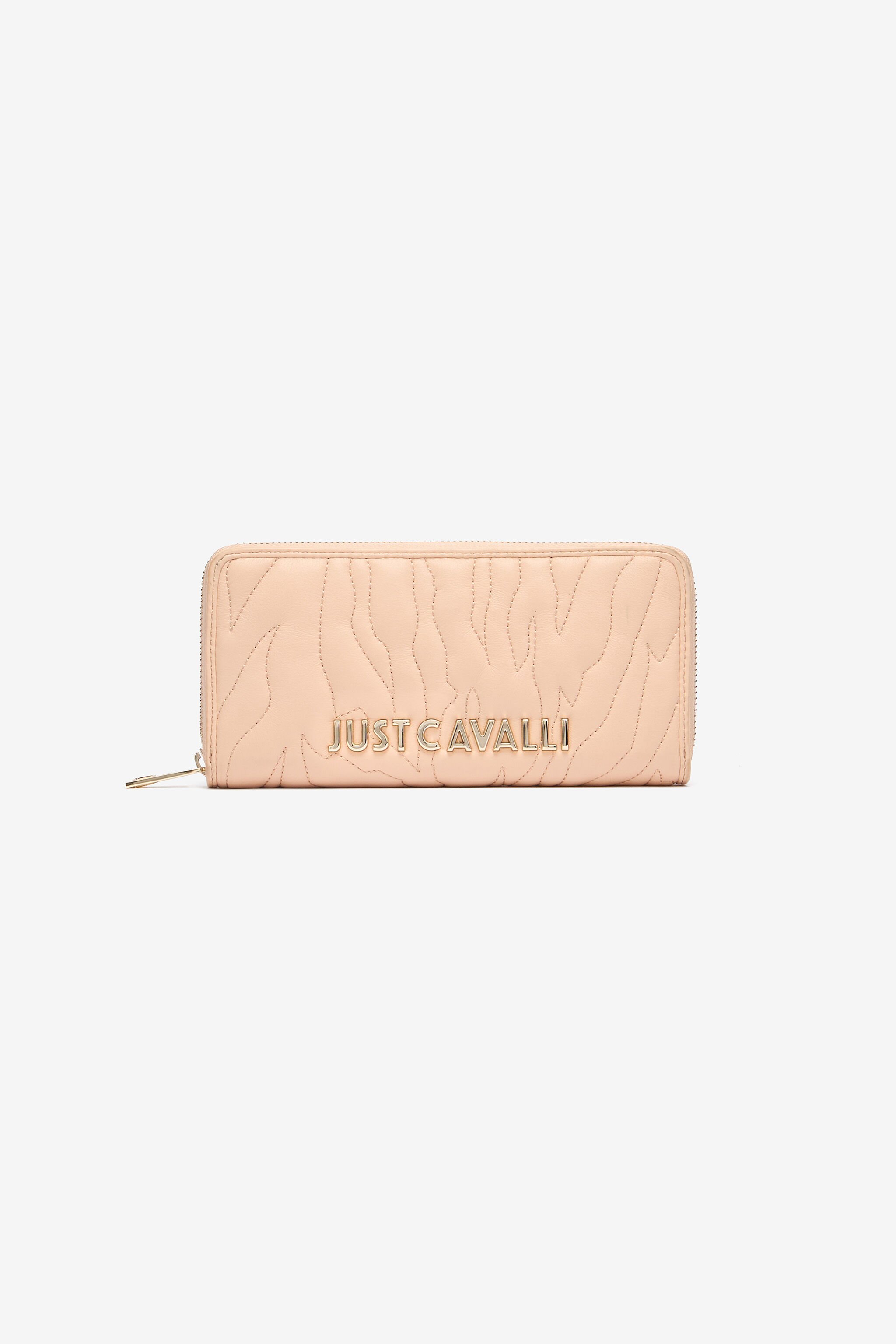 JC Cartera Pespunteada Con Logotipo Marrón claro UFP013-UF500