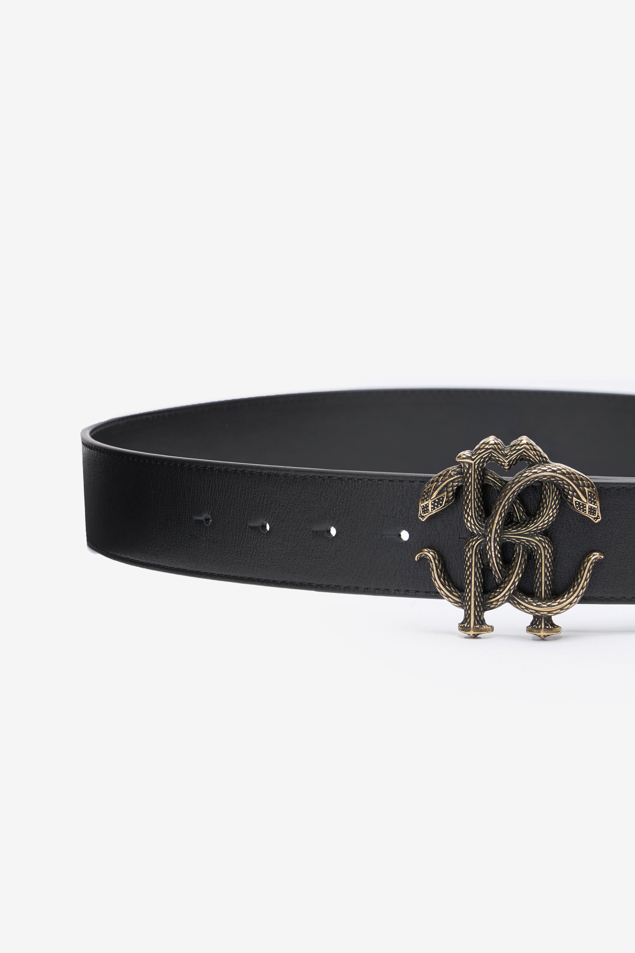RC Man Logo Leather Belt Nero PSC00U-PN115