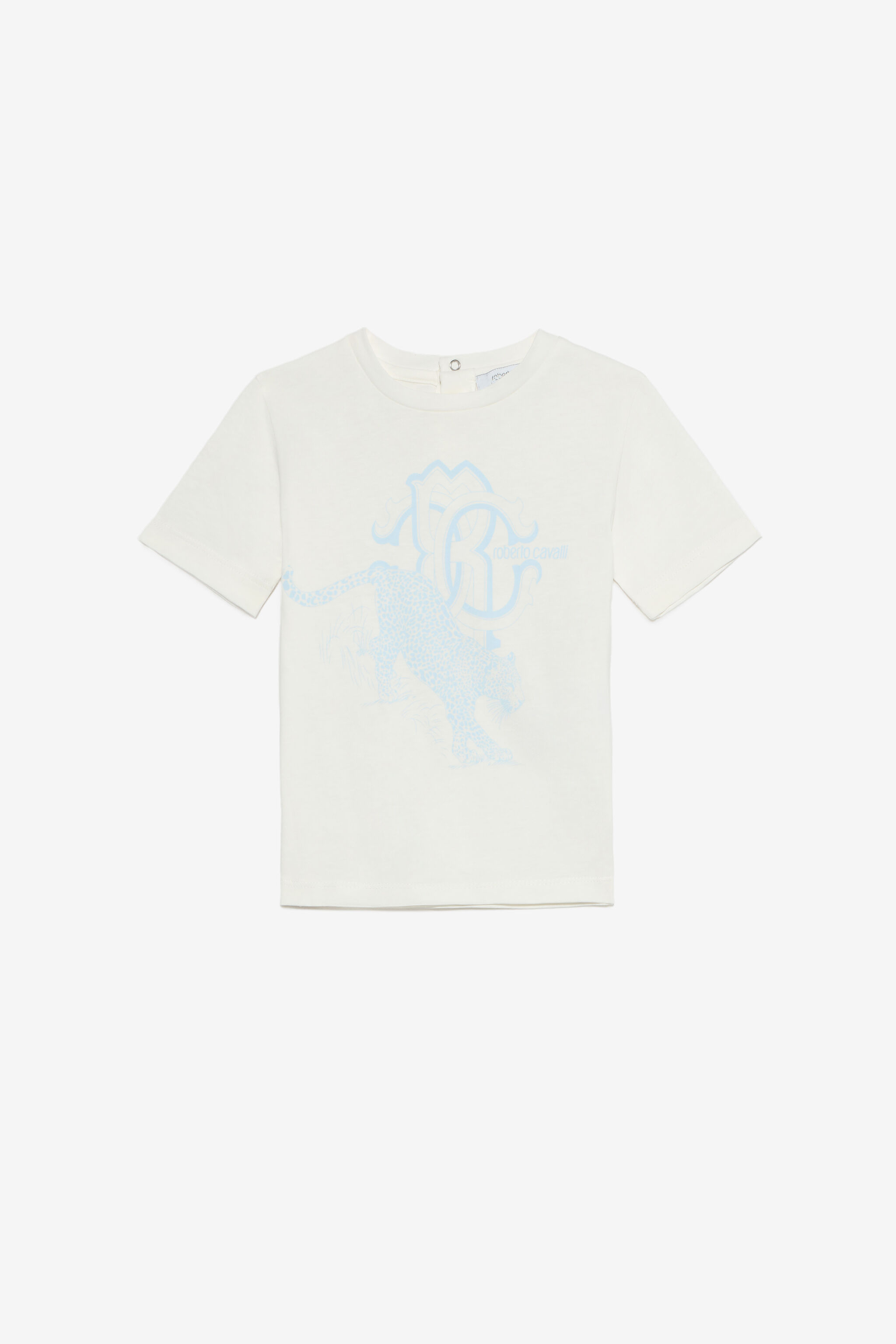 JU Milk White T-Shirt with Jaguar Print MILKY WHITE VJT610-JD001