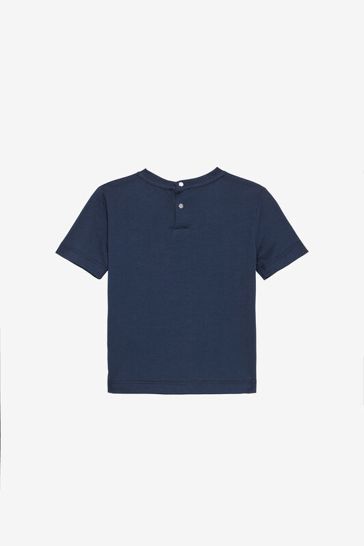 JU Soft Cotton T-Shirt With Patch Dark blue UJT622-JD001