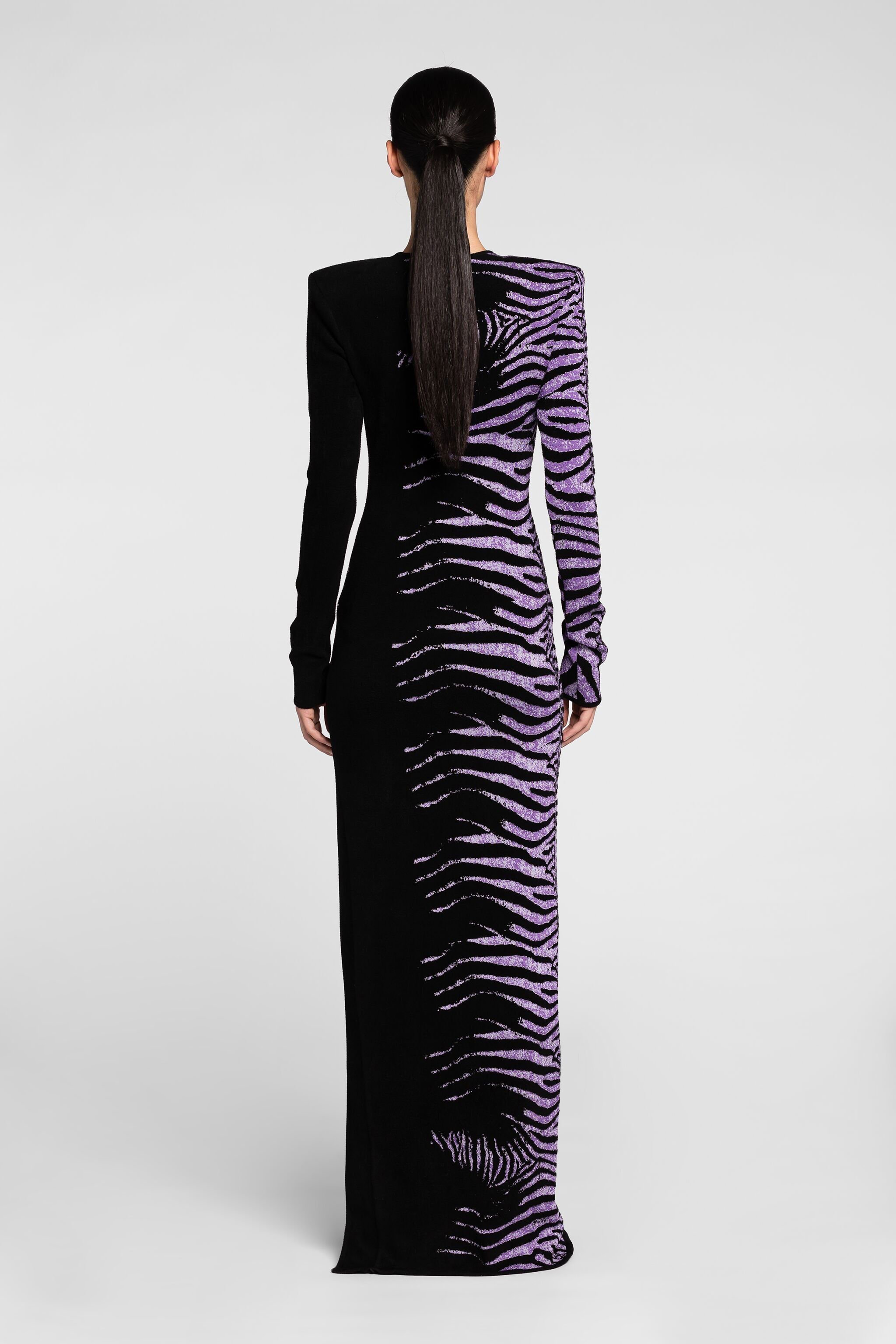 Purple zebra dress clearance