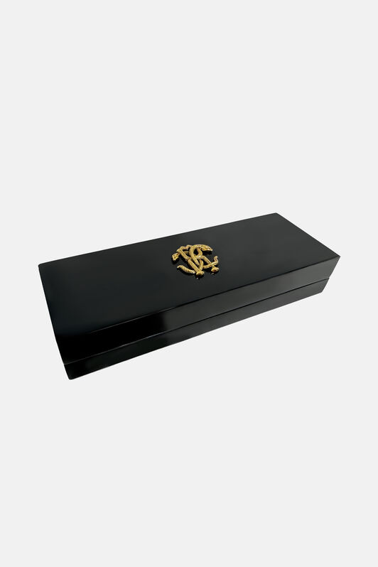 RC Penna a sfera Roberto Cavalli, color oro giallo, laccato nero RC Penna a sfera Roberto Cavalli, color oro giallo, laccato nero GOLD BLACK UALT06-IT535