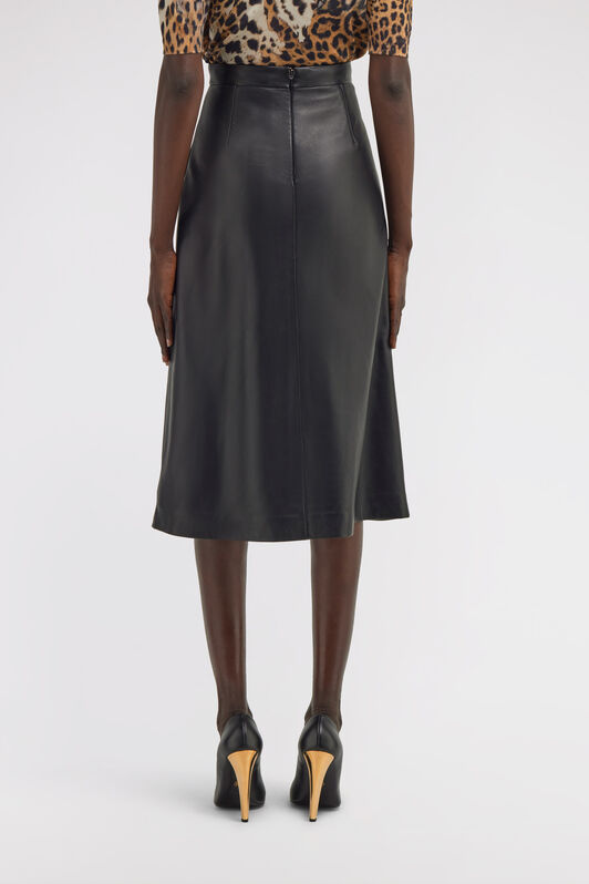 RC Jupe midi en cuir Noir TKP307-PN001
