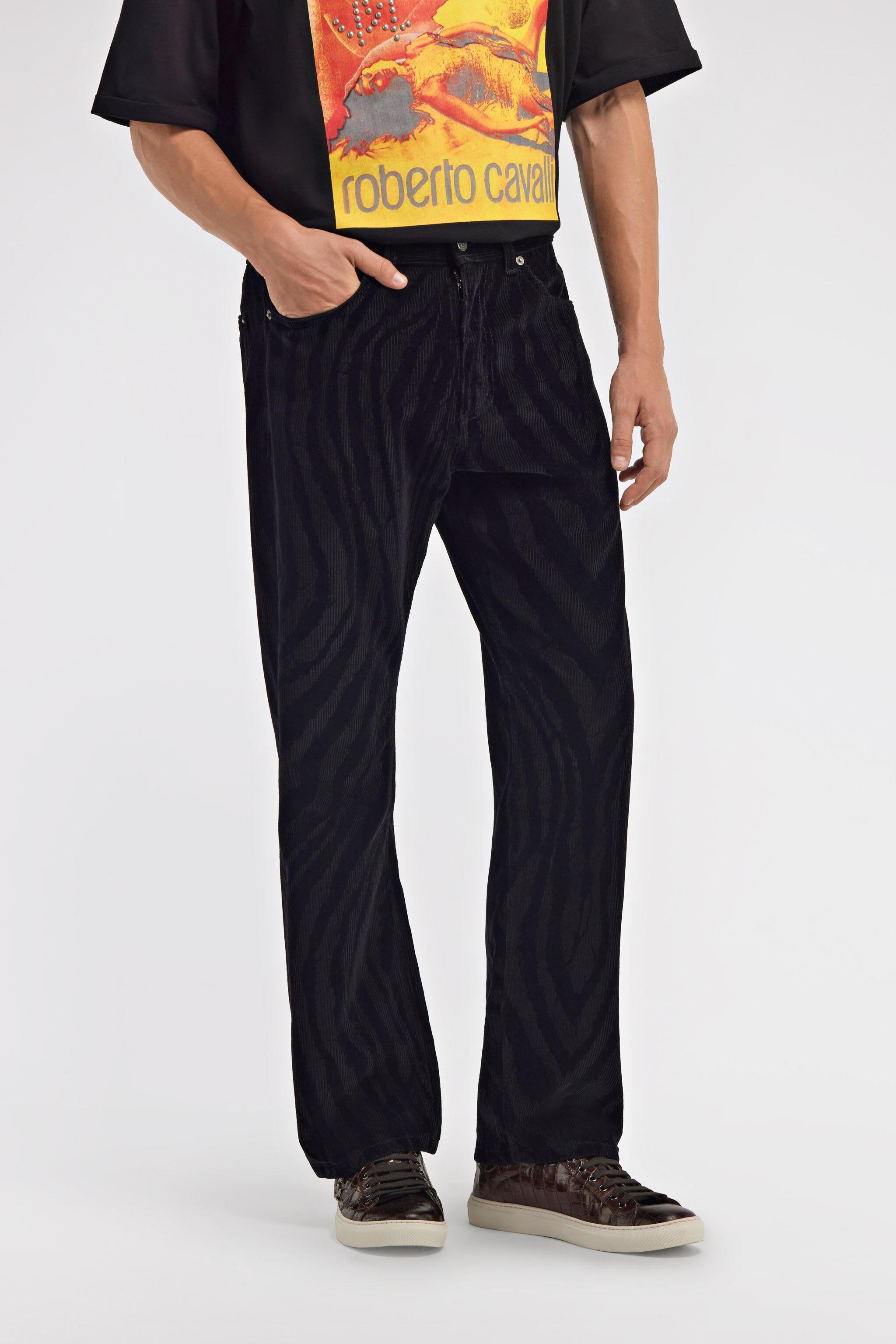 RC Zebra print Jeans Black TRT217-VKB79