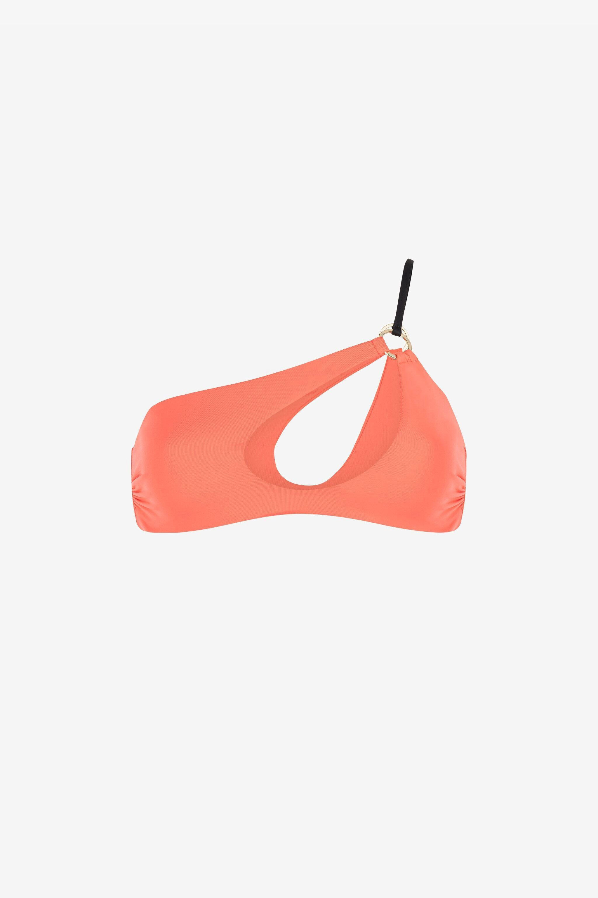 RC Cut-out one-shoulder bikini top Orange QKW00C-LL002