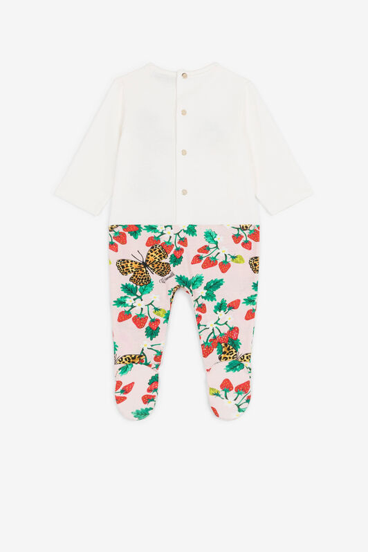 JU Butterfly And Strawberry-Print Babygrow Set White QJT837-JV025
