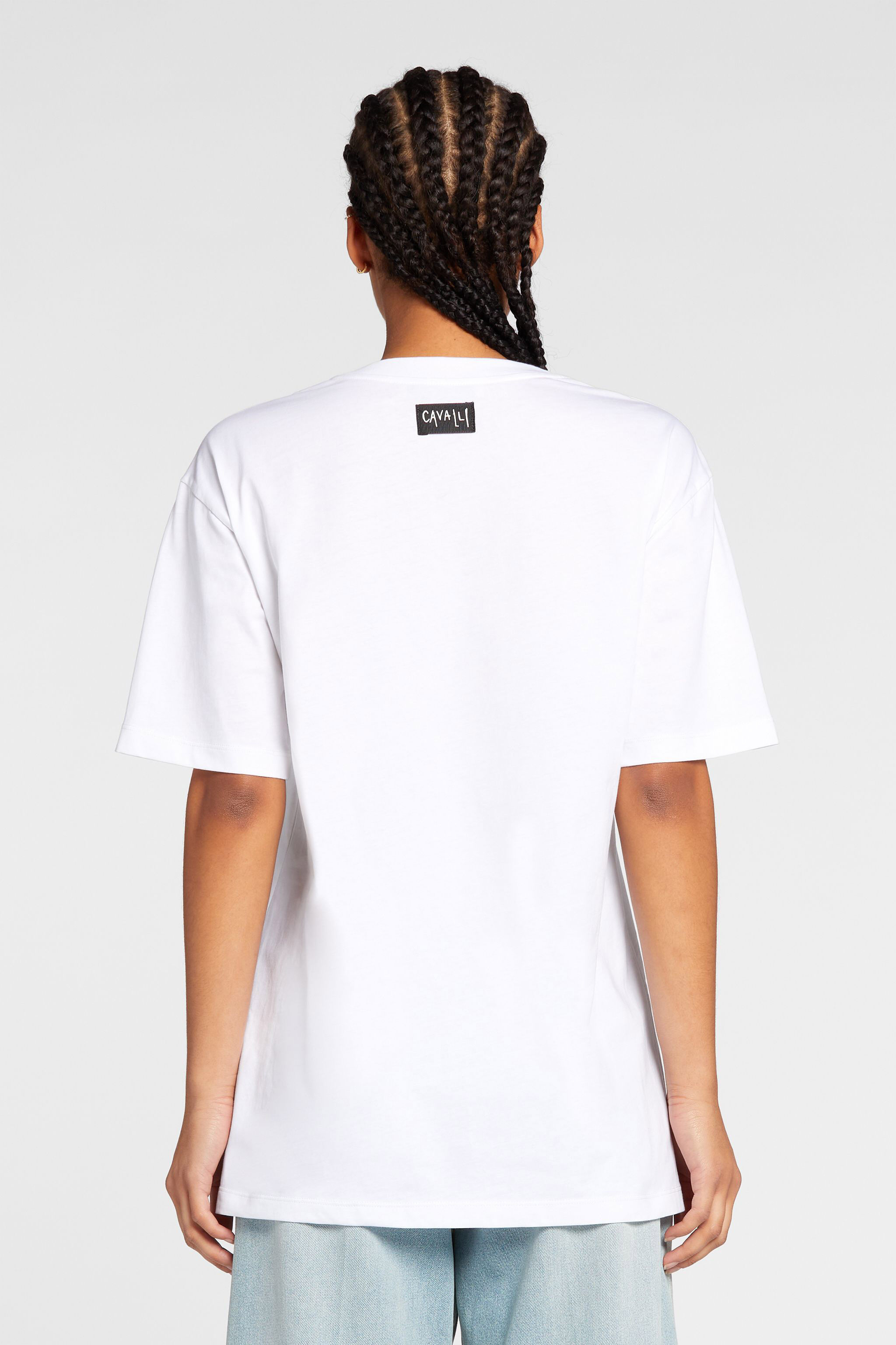 RC Walk Of Fame And Animalier Patchwork-Print Appliqué T-Shirt White OKT61B-JD060