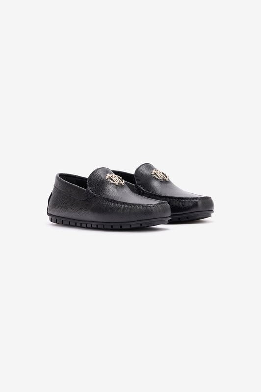 RC Hammered Effect Loafers with RC Monogram RC Hammered Effect Loafers with RC Monogram Negro POS00G-PI001