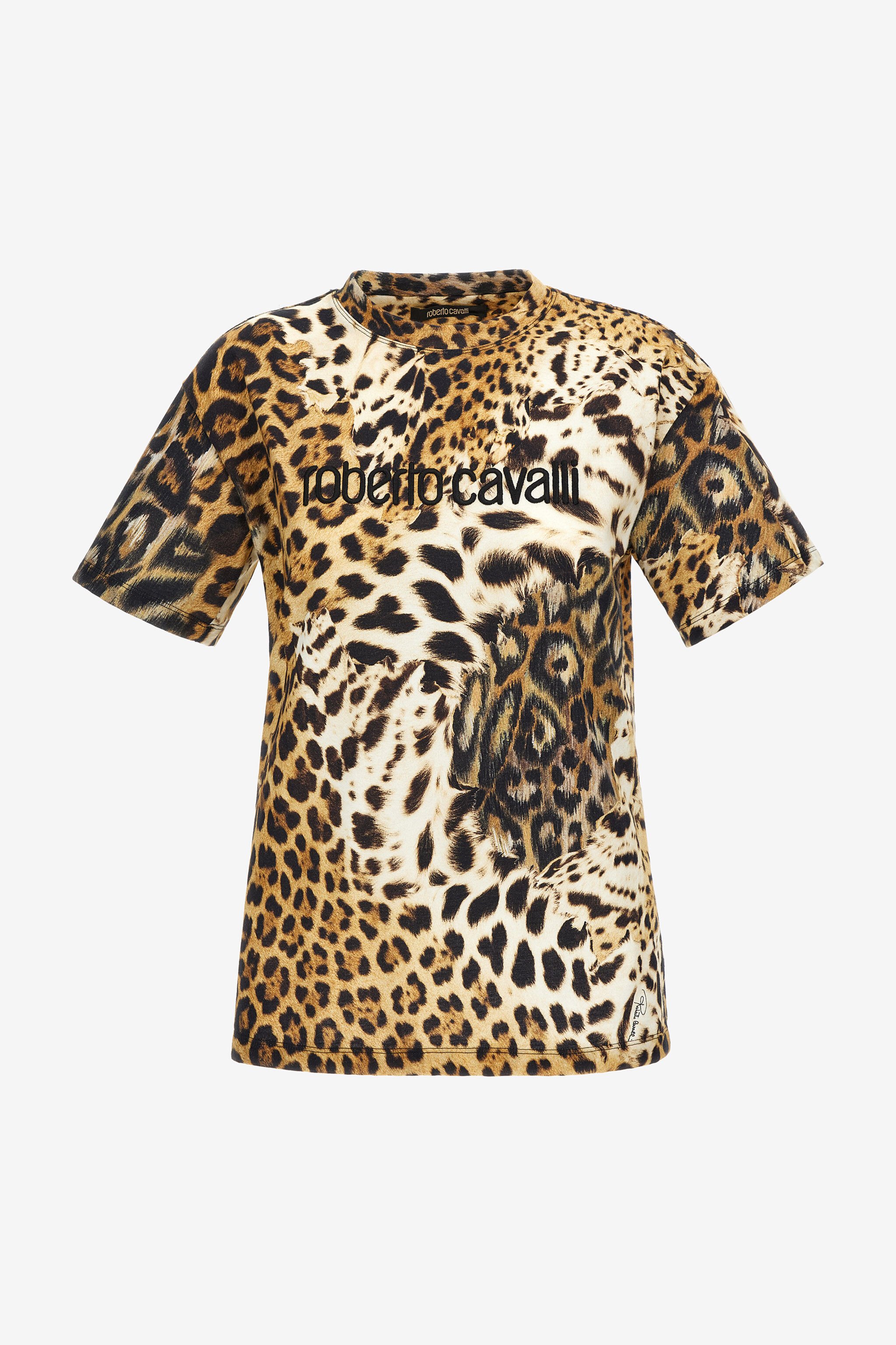 RC T-shirt with Jaguar Skin print Light Brown SKT61B-3PG34