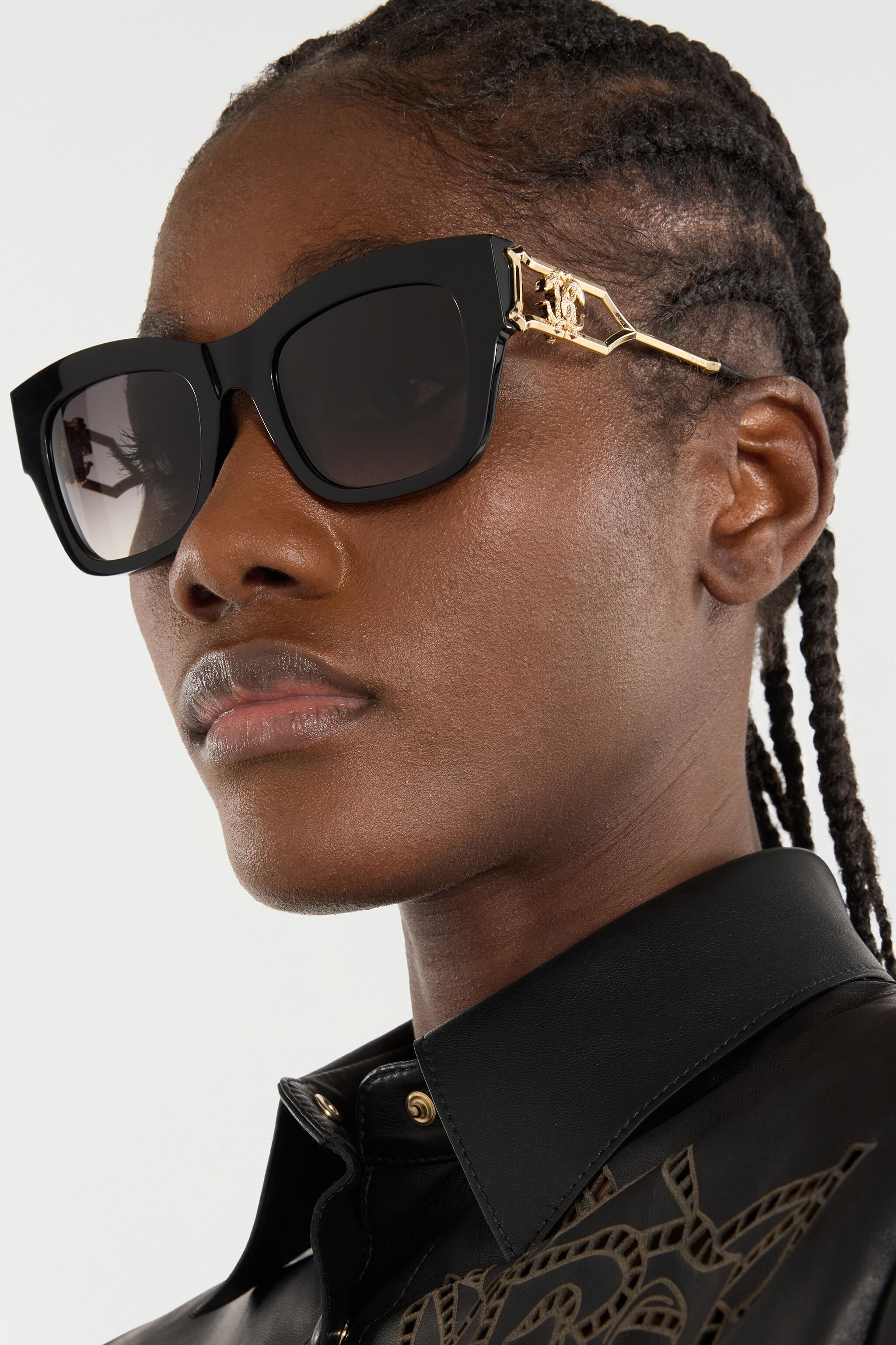 RC Metal and acetate combination sunglasses Black UALD14-ID209