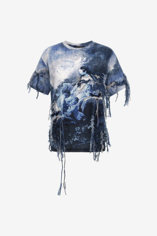 RC T-shirt with Denim Wild Leda print Dark blue RWT62A-3PI16