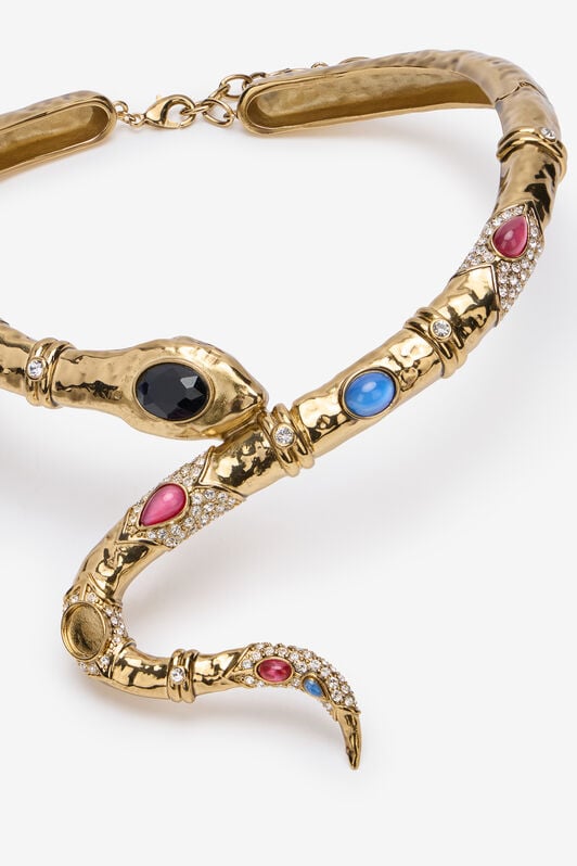 RC Rigid Snake-Shaped Necklace Gold VKG023-AM081