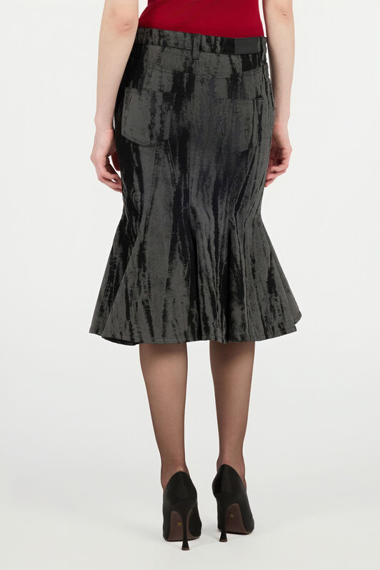 RC Gonna Nera In Denim Effetto Striato RC Gonna Nera In Denim Effetto Striato Nero VWJ307-DE013