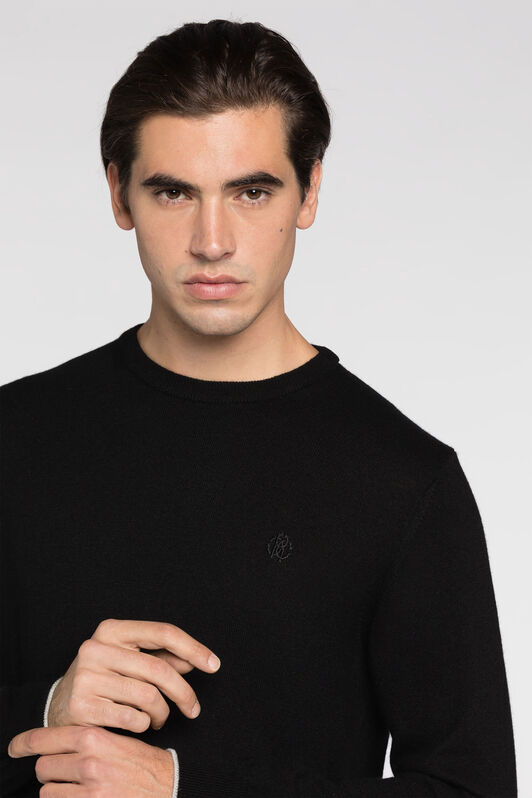 RC Maglione con ricamo Monogram RC RC Maglione con ricamo Monogram RC Nero JSM00A-MI014