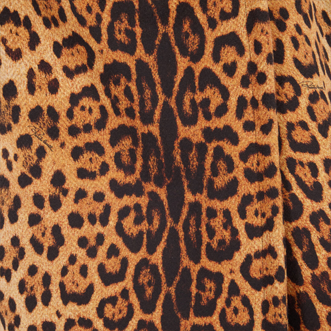 RC Long Trench Coat with Jaguar Skin Print Braun VKT503-HEP73