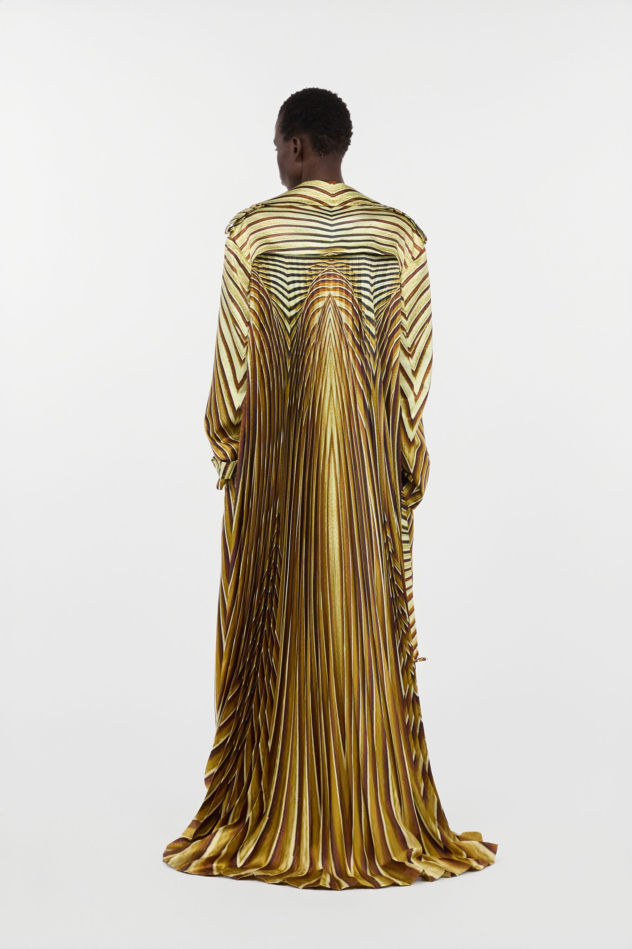 RC Trench In Seta Con Stampa Ray Of Gold SAHARA WWT500-RYS34