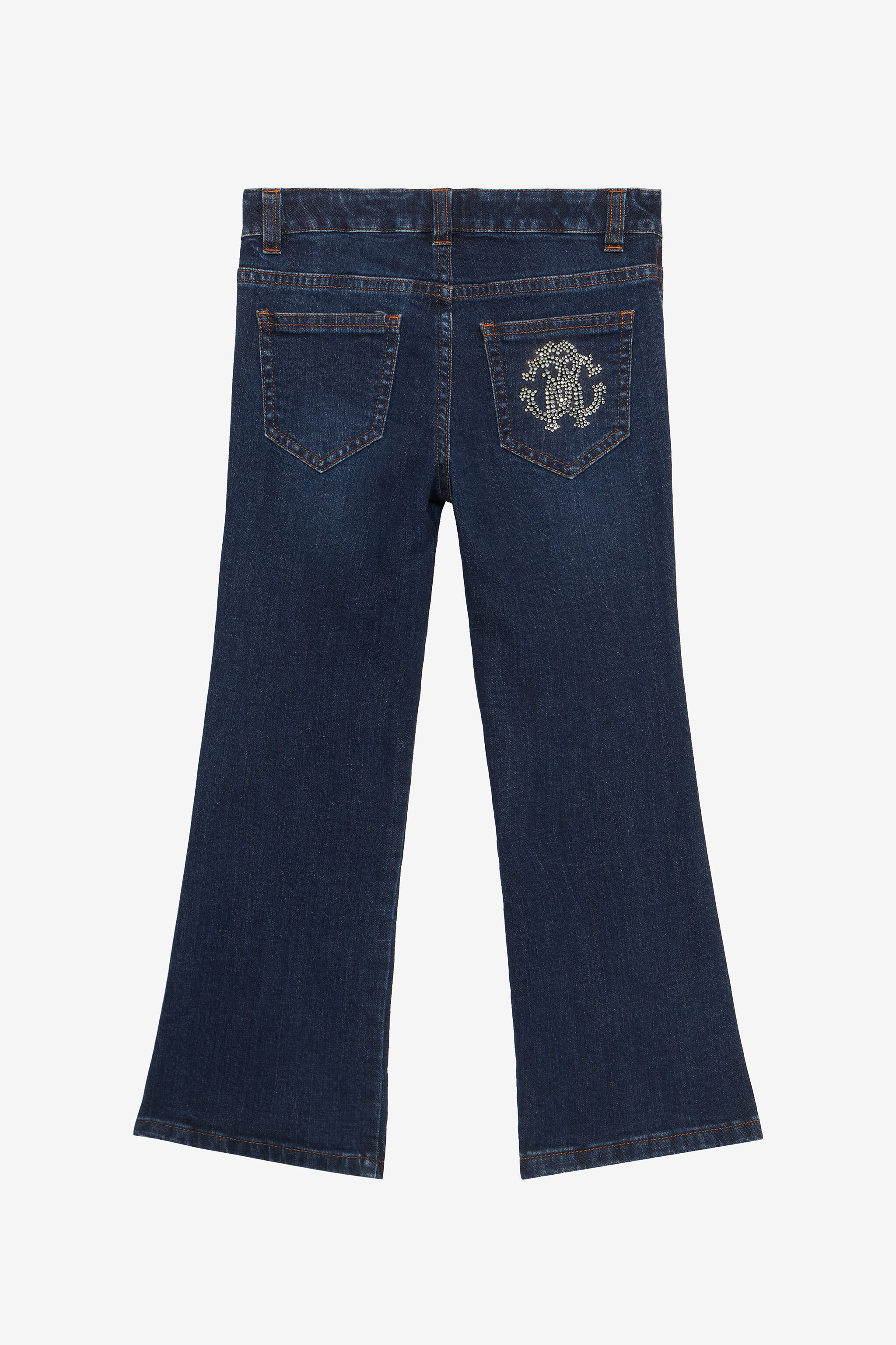 JU Jeans Mit Monogramm RC Aus Strass Dunkelblau UJJ23B-DS015