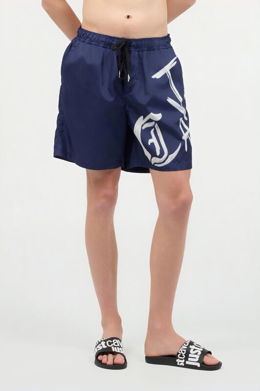 JC Badeshorts Mit Schriftzug JC Badeshorts Mit Schriftzug Dunkelblau UFT079-UF118