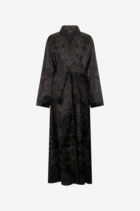 RC Abito Kimono in Seta Ornamental Black BLACK WKT197-SZR36
