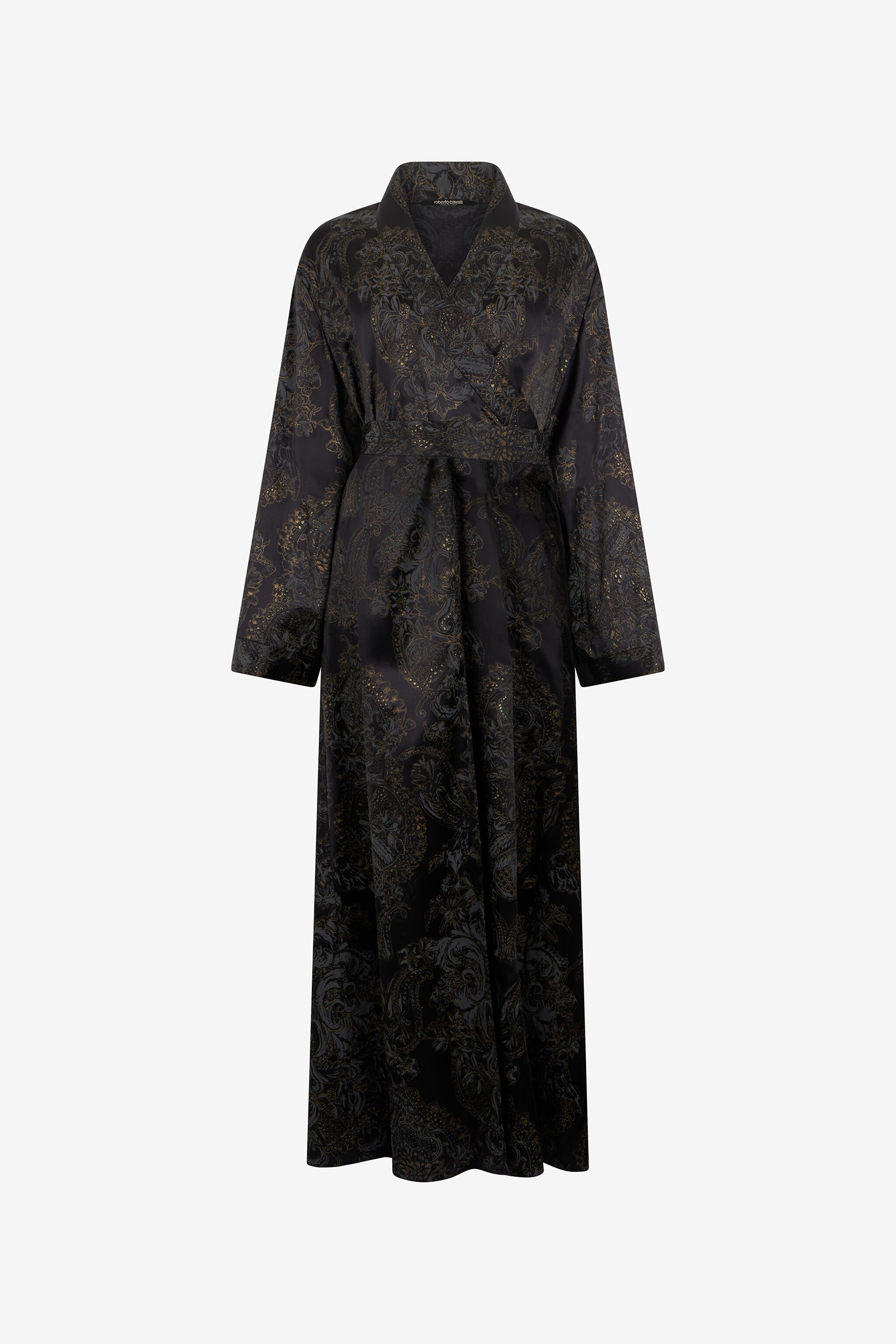 RC Abito Kimono in Seta Ornamental Black BLACK WKT197-SZR36